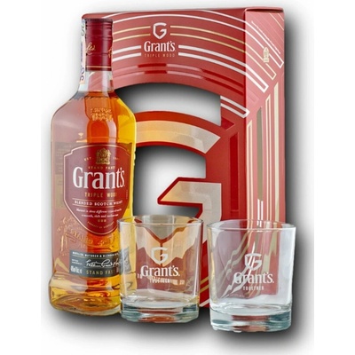 Grant's 40% 0,7 l (darčekové balenie 2 poháre)