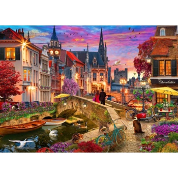 Bluebird Puzzle - Puzzle Evening on Canal - 500 piese