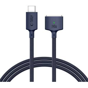Tech-Protect MMC01 ULTRABOOST магнитен кабел за MacBook, USB-C към MagSafe 3 140W 200 cm, midnight blue (5906302323302)