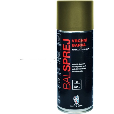 BALSPREJ vrchná univerzálna akrylová farba v spreji, RAL 6003 olivovo zelená mat, 400 ml