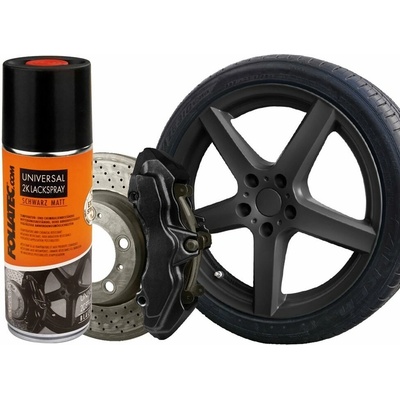 Foliatec dvousložková barva na brzdy ve spreji, černá, 400ml
