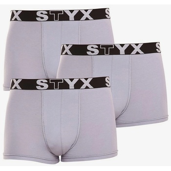 Styx Комплект от три - мъжки боксерки Styx спортни ластични сиви Styx | Siv | МЪЖЕ | S