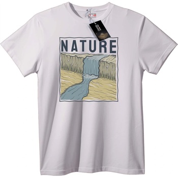 NOONEBRAND Тениска Природен водопад - 6XL, White