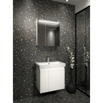 Gera Комплект водоустойчиви мебели за баня Мира 60 см, цвят бял (Komplekt_Mira)