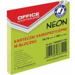 Office Products NOTES SELF-ADHESIVE OFFICE PRODUCTS 76X76MM NEON GREEN