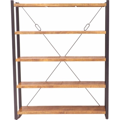 AV interiery Industriální knihovna 160x35x200 z tvrdého recyklovaného dřeva RETRO KN3 WDMANGO: Retro