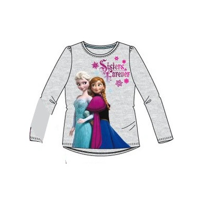 Sun city frozen Anna a Elsa tričko disney šedé