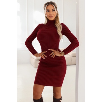 numoco basic Рокля с поло яка в цвят бордо 652-1nmc-2744 - Бял, размер uni