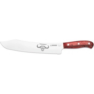 Giesser Exkluzivní edice Premium Cut Red Diamond nôž na pečivo délka vlnkového ostří 25 cm GI 1930W/25 RD