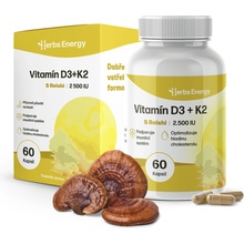 Herbs Energy Vitamín D3 + K2 2 500 IU 60 dávek