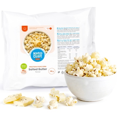 KetoDiet Proteínový popcorn - maslová príchuť 38 g