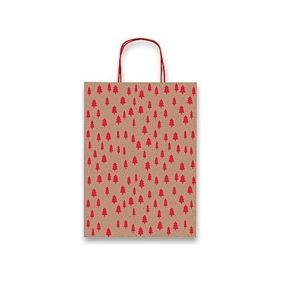 ACTIVA Vánoční papírová taška SADOCH Kraft Natale L,červená
