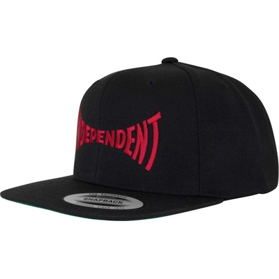 INDEPENDENT Span Embroidered Snapback Structured Black/Dk Red 161269
