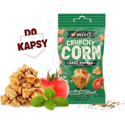 Mixit Crunchy corn Rajče & bazalka do kapsy 40 g