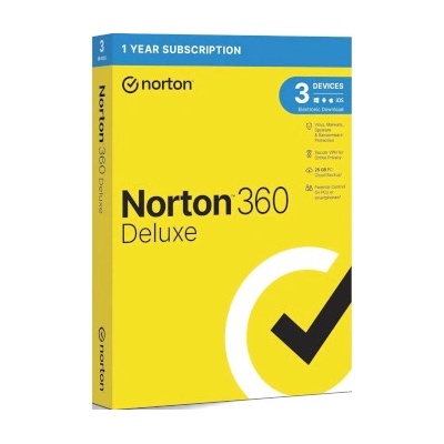 Norton 360 Deluxe 25 GB 3 lic. 24 mes.