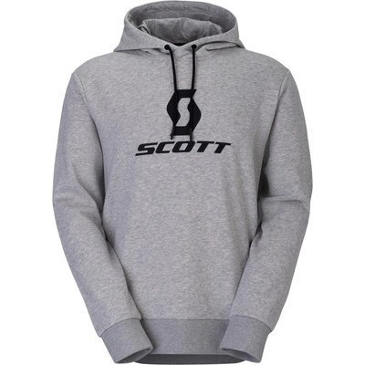 SCOTT Мъжки суичър Scott Hoody Icon L/S Hoodie - Grey Melange (017-4353-0312)