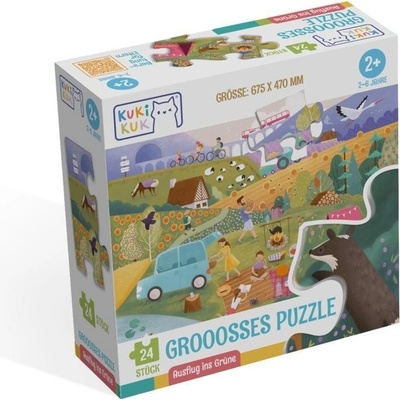 KukiKuk GROOOSSES PUZZLE Ausflug ins Grüne