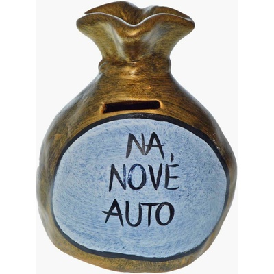 Pokladnička s nápisom - na nové auto