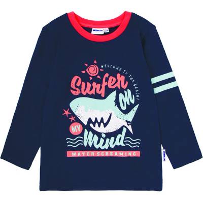 Winkiki Kids Wear Chlapecké tričko s dlouhým rukávem Surfer navy