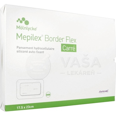 Mepilex Border 17,5 x 23 cm samolepivé krytie s mäkkým silikónom 5 ks