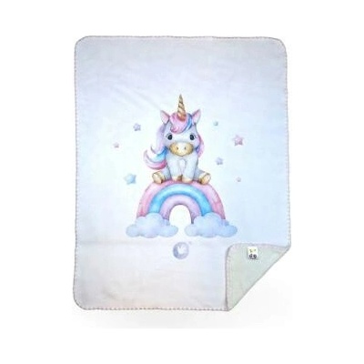 XKKO LUX Španielska detská deka Rainbow Unicorn