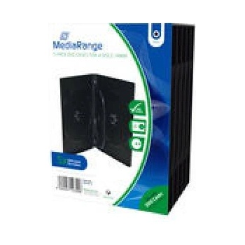 MediaRange DVD кутия за 4 диска, черна