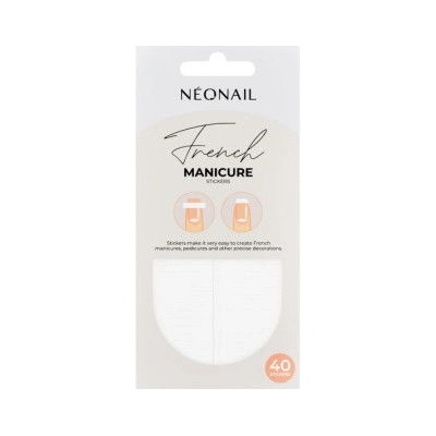 NeoNail šablónky na francúzsku manikúru 02 rovné 40 ks