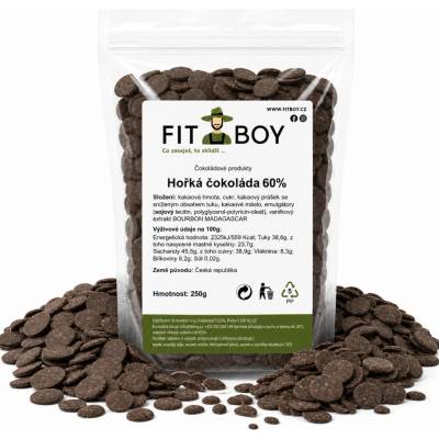 FITBOY Horká čokoláda 60% 250g