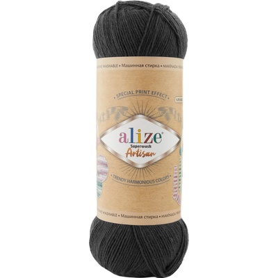 Alize Příze Superwash Artisan 60 černá