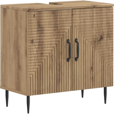 vidaXL Шкаф за мивка в баня HAARLEM Дъб артизан 59, 5 x 31, 5 x 59 см (896794)