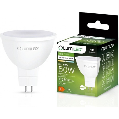 Lumiled LED žárovka LED GU5.3 MR16 6W = 60W 580lm 4000K Neutrální bílá 120° 12V AC/DC