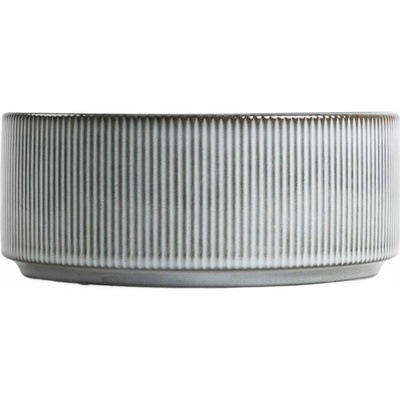 Homla Miska Sanos rebrovaná šedá 21 cm