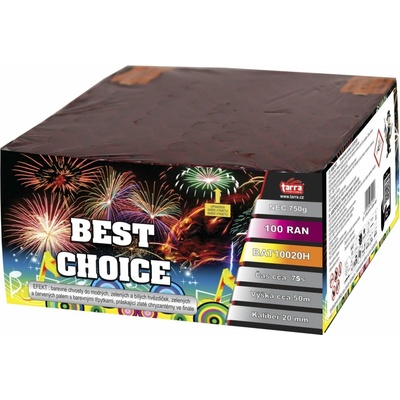 Ohňostroj Baterie výmetnic BEST CHOICE 100 ran 4 1 TARRA pyrotechnik BAT10020H