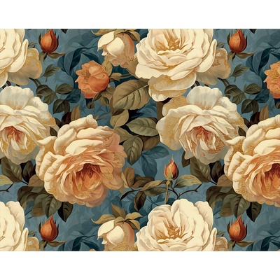 Marpimar Dárkový balicí papír FLORENTIA 70x100 cm - bílé růže