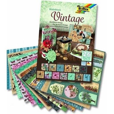 Folia blok s motivy Vintage 26 listů