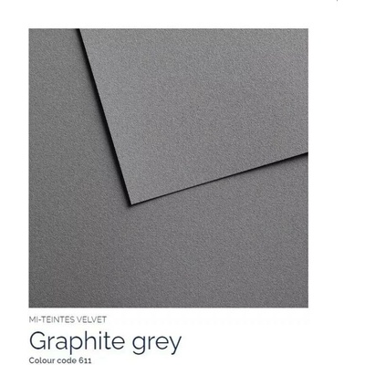 Canson Mi-Teintes VELVET sametový pastel papír 430g 50x65 varianty 611 Graphite Grey