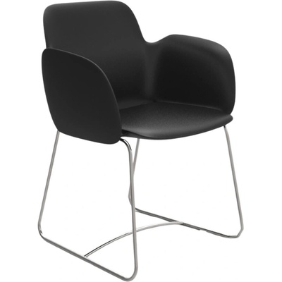 VONDOM PEZZETTINA Černé plastové zahradní křeslo