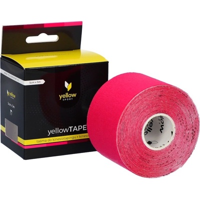 yellowSPORT kineziologický tejp ružový 5 cm x 5 m