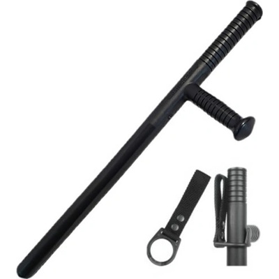 ESP Tonfa policajná guľatá so závesom ČIERNA
