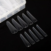 Starnails Duálne šablóny Clear pro gel a polygél Ruská mandľa 120 ks