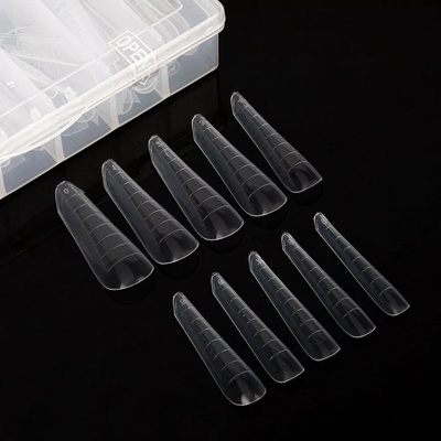 Starnails Duálne šablóny Clear pro gel a polygél Ruská mandľa 120 ks