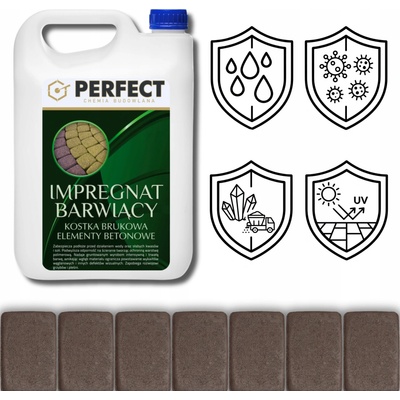 BARVICÍ IMPREGNACE NA BETONU A DLAŽEBNÍ KOCKY 10l HNĚDÁ