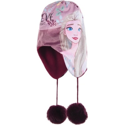 Sun city kulich čepice Frozen Ledové království s bambulkami fialová