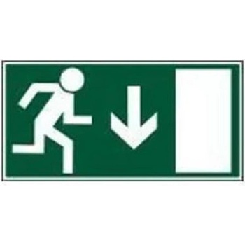 Manutan Úniková fotoluminiscenčná bezpečnostná tabuľka E Únikový východ nad dvere, plast