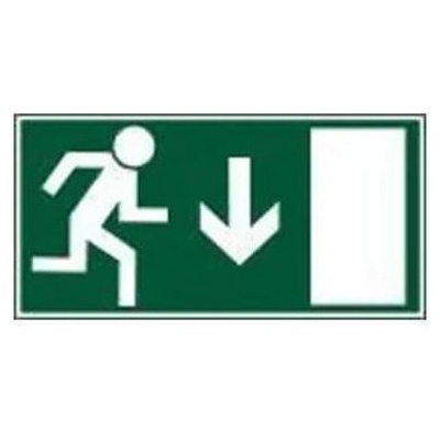 Manutan Úniková fotoluminiscenčná bezpečnostná tabuľka E Únikový východ nad dvere, plast