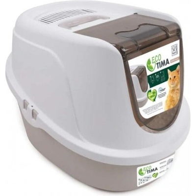Mpets Tima Cat Litter Box - Eco Закрита котешка тоалетна Тима, L - 60 х 45 х 42 см - бежова, Белгия - 20117699