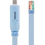  Конзолен кабел OIKWAN USB-C към RJ45, 1, 8 m, чип FTDI FT232R, за Cisco, Ubiquiti, NETGEAR (8541683302) (8541683302)