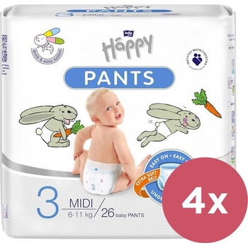 BELLA 4x HAPPY Pants 3 Midi 6-11 kg 26 ks