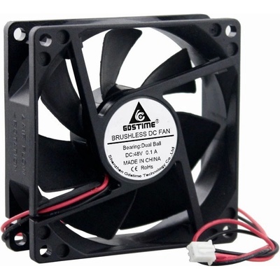 Ventilátor 80x80x25mm, 48V DC, XH2.54 - 2pin