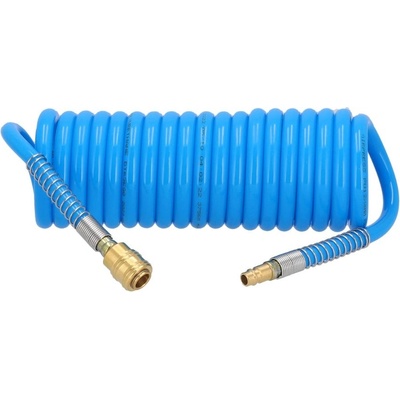 Airpress Пневматичен спирален маркуч PU с фитинги 5 m fi 12 x 8 mm 4304208 (4304208)